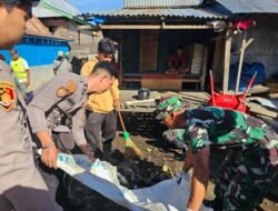 Kapolres Wajo Apresiasi Kerja Bakti Bersama TNI dan Warga di Pasar Mini Sengkang