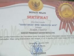 Sekretariat DPRD Wajo Sabet Juara Pertama Lomba Kebersihan HUT RI ke-80