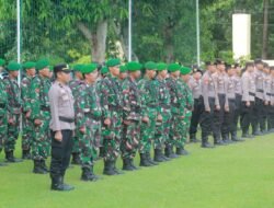 Sinergi TNI–Polri: Personel Kodim 1406/Wajo Ikuti Apel Operasi Zebra Pallawa 2025 di Mapolres Wajo