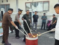 Akhir Tahun 2025, Kejari Wajo Musnahkan Sejumlah Barang Bukti, Narkoba Terbanyak