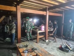 Sinergi TNI dan Elemen Masyarakat, Koramil 1406-06/Pammana Gelar Patroli Cipta Kondisi di Wilayah Wajo