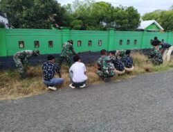 Koramil 1406-07/Takkalalla Rutin Gelar Karya Bhakti Bersama Pelajar SMA Negeri 11 Wajo