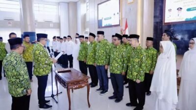 Pj.Sekda Barru, Abubakar Hadiri Pelantikan Bersama DMI, IPIM, dan BKPRMI