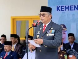 Wabup Barru, Dr. Ir. Abustan A. Bintang Pimpin Upacara HAB Ke 80 Kemenag RI