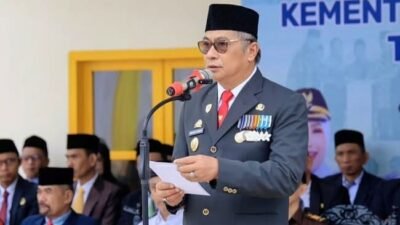 Wabup Barru, Dr. Ir. Abustan A. Bintang Pimpin Upacara HAB Ke 80 Kemenag RI