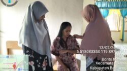 Tim UPT Puskesmas Sinoa Memantau Kesehatan Ibu Hamil KEK di Desa Bonto Mate’ne