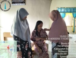 Tim UPT Puskesmas Sinoa Memantau Kesehatan Ibu Hamil KEK di Desa Bonto Mate’ne