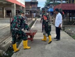 Koramil 1406-01/Tempe Laksanakan Karya Bhakti Pembersihan Talut Bersama Masyarakat Kelurahan Laelo