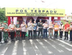 Bupati Jeneponto Dampingi Kapolda Sulsel Tinjau Pos Pam Terpadu, Antisipasi Padatnya Arus Mudik