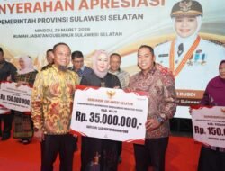 Pemkab Wajo Terima Penghargaan Dari Pemprov Sulsel Atas Capaian Sebagai Kabupaten Kota Berprestasi