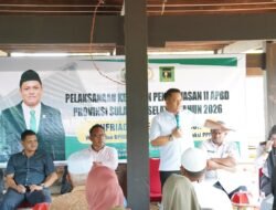 Wakil Ketua DPRD Sulsel, Sufriadi Arif  Mengawasi Langsung Proses Pembangunan Infrasturktur Jalan dan Iringasi di Soppeng 