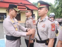 Kapolres Wajo, AKBP Muhammad Rosid Ridho Pimpin Upacara Serah Terima Jabatan