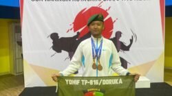 Prajurit Petarung! Serda Pandu Kilan Maulana Sabet Dua Medali di Open Tournament Karate Jayapura