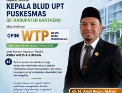 Dinas Kesehatan Bantaeng Raih Opini WTP untuk Laporan Keuangan BLUD Puskesmas Tahun 2025