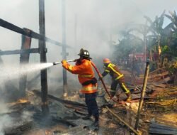 Satu Unit Rumah Panggung Hangus Terbakar di Simbang Maros, Diduga Akibat Korsleting Listrik