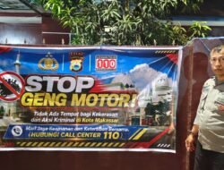 Perang Lawan Geng Motor! Polsek Manggala Sebar Banner “STOP GENG MOTOR!” di 8 Kelurahan.