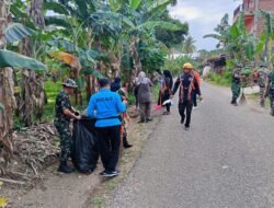 Gerakan Nasional Indonesia Asri Bergulir di Wajo, TNI dan Pemda Kompak Bersihkan Lingkungan