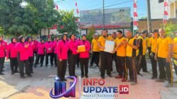 Haru di Polsek Manggala: Olahraga Pagi Dirangkai Pelepasan Aiptu Anwar ke Paminal Polrestabes.
