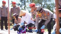 Bupati Bantaeng Bersama Unsur Forkopimda Dampingi Kapolda Ikuti Penanaman Bawang Putih Serentak
