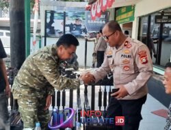 HUT ke-81 TNI, Kapolsek Tamalate Sambangi Koramil 1408-09/Tamalate, Perkuat Sinergitas