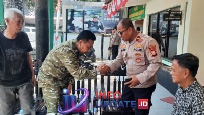 HUT ke-81 TNI, Kapolsek Tamalate Sambangi Koramil 1408-09/Tamalate, Perkuat Sinergitas